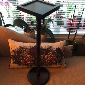 Vintage 2 in 1 Wood Spindle Stand 24" Tall Great Condition FAST SHIP!!